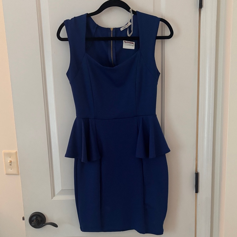Royal Blue Peplum Mini Dress